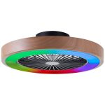 Brilliant Slimline Takfläkt Plast Metall Beige Svart 36W 4700lm - 830-865 CCT+RGB | 490mm - Fjärrkontroll Dimbar