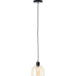 Brilliant Casto Pendellampa Glas Pendellampa Metall Svart Beige | 190mm - Passande för 1x E27