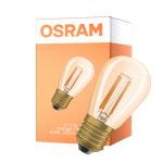 Osram Vintage 1906 LED E27 Edison Filament Guld 4.8W 360lm - 822 Extra Varm Vit | Dimbar - Ersättare 40W