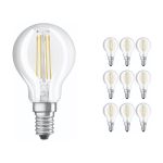 Flerpack 10x Ledvance Classic LED E14 Päron Filament Klar 4.2W 470lm - 927 Extra Varm Vit | Bästa färgåtergivning - Dimbar - Ersättare 40W