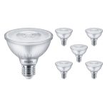 Flerpack 6x Philips Master Value LED Lampa Reflektor E27 PAR30 9.5W 740lm 25D - 927 Extra Varm Vit | Bästa färgåtergivning - Dimbar - Ersättare 75W
