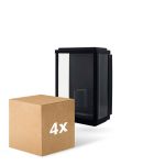 Flerpack 4x D'Lite Vägglampa Arlo Svart | IP44 - Passande för 1x E27