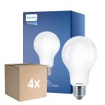 Flerpack 4x Philips Classic LED Lampa E27 Päron Matt 17.5W 2452lm - 827 Extra Varm Vit | Ersättare 150W