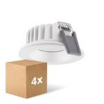 Flerpack 4x Ledvance LED Spot Air Fix Aluminium Vit 6W 480lm 36D - 927 Extra Varm Vit | Utskärning   68mm - IP65 - Bästa färgåtergivning - Dimbar