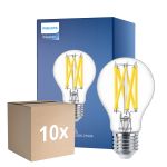 Flerpack 10x Philips Master LED E27 Päron Filament Klar 10.5W 1521lm - 922-927 Dim To Warm | Bästa Färgåtergivning - Dimbar - Ersättare 100W