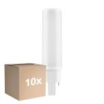 Flerpack 10x Ledvance Dulux-D LED 6W - 840 Kallvit | 4-Stift - Ersättare 13W