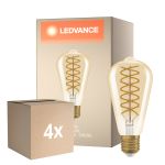 Flerpack 4x Osram Vintage 1906 LED E27 Edison Filament Guld 8.8W 806lm - 824 Extra Varm Vit | Dimbar - Ersättare 60W