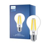 Philips MASTER Value LED Lampa E27 Päron Klar 11.2W 1521lm - 927 Extra Varm Vit | Bästa färgåtergivning - Dimbar - Ersättare 100W