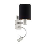 Eglo Vägglampa Pasteri Stål Satin Nickel 40 | IP20 - Inkl. Spot och Exkl. 1x E27