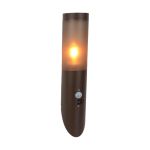 Eglo Vägglampa Helsinki Rostfritt Stål Brun | IP55 - Passande för 1x E27 - Rörelsesensor