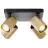 Brilliant Marty Taklampa Aluminium Sandig Svart Guld 20W 1400lm - 830 Varm Vit | Inkl. 4x GU10