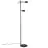 Nordlux Clyde Golvlampa Metall Svart 8W 350lm - 827 Extra Varm Vit | 3-Stegs Dimbar