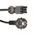 Noxion GST-Kompatibel Strömkabel - Kvinnlig + Schuko Europlug - Svart 1.5m - 3 pole 0.75mm2