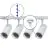 Komplett set 1-Fas Rail 2 Meter Vit | incl. 4x Spot + GU10 2700K 3W Dimbar + Ändkåpa, Strömkontakt och I-Anslutningsstycke