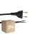 Flerpack 25x Noxion Euro Strömkabel Svart - C7 Europlug + Öppna ändar - 2m - 2 pole 0,75mm2