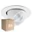Flerpack 6x Noxion LED Spot Forza V2 Aluminium Vit 28/32/36/40W - 3300/3700/4100/4500lm 36D - 930-940-957 CCT | 160mm - Utskärning   145mm - Bästa Färgåtergivning