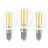 Flerpack 3x Eglo LED Boll E14 Filament Klar 21W 806lm - 827 Extra Varm Vit | Ersättare 60W