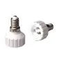 Adapter för lampsocklar E14 => GU10 VIT