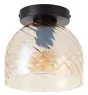 Brilliant Casto Taklampa Glas Metall Svart Beige | 190mm - Passande för 1x E27