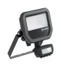 Ledvance LED Strålkastare Aluminium Svart 8W 1100lm 100D - 830 Varm Vit | IP65 - Rörelse- Och Ljussensor - Symmetrisk