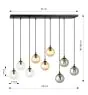 Emibig Pendellampa Cosmo Stål Svart | Passande för 9x E14 - Max 10W