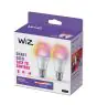 Dubbelpack 2x WiZ Smart LED E27 Päron Filament Matt 9W 806lm - 822-865 Justerbar Vit + RGB | Dimbar - Ersättare 60W