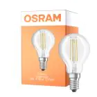 Osram Parathom Classic LED E14 Boll Filament Klar 4W 470lm - 827/840 Extra Varm Vit / Kallvit | Relax och Active - Ersättare 40W