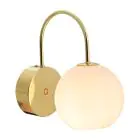 Nordlux Franca Vägglampa Metall och Glas Mässing | Passande för E14