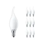 Flerpack 10x Philips Corepro LED Kronljus E14 Böjd-tip Matt 2.2W 250lm - 827 Extra Varm Vit - Ersättare 25W