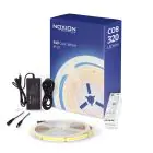 Noxion Led-Ljusslingor Naga 5 Meter Komplett set - Smart Wifi - 24V - 320LEDs/m - COB - 8W/m - 940 Kallvit | 8mm - IP20 - Bästa Färgåtergivning