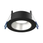 Noxion LED Spot Ares Djup ring Svart - med Inre Ring Silver | Utskärning   68mm - incl. GU10 Fitting