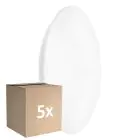Flerpack 5x Ledvance LED Plafond Surface CIRCULAR 500 PS Stål Vit 42W 3500lm - 830 Varm Vit | IP44