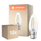 Flerpack 10x Ledvance Classic LED B22 Kronljus Filament Klar 1.8W 250lm - 827 Extra Varm Vit | Ersättare 25W
