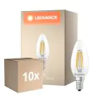 Flerpack 10x Ledvance Classic LED E14 Kronljus Filament Klar 3.4W 470lm - 827 Extra Varm Vit | Ersättare 40W