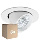 Flerpack 6x Noxion LED Spot Forza V2 Aluminium Vit 28/32/36/40W - 3300/3700/4100/4500lm 36D - 930-940-957 CCT | 160mm - Utskärning   145mm - Bästa Färgåtergivning