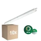 Flerpack 10x Philips LED Allmänbruksarmatur Vattentät Coreline WT120C G3 28W 4600lm - 840 Kallvit | 120cm - Ersättare 2x36W