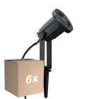 Flerpack 6x Nordlux Spik Light Aluminium Svart | Passande för GU10
