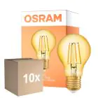 Flerpack 10x Osram Vintage 1906 LED E27 Päron Filament Guld 7.5W 865lm - 825 Extra Varm Vit | Ersättare 60W