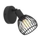 Eglo Vägglampa Sonni Stål Svart | IP20 - Passande för 1x E14
