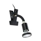 Eglo Clamp Parrini 1 Stål Svart 4.5W 345lm - 830 Varm Vit | IP20 - Inkl. 1x GU10